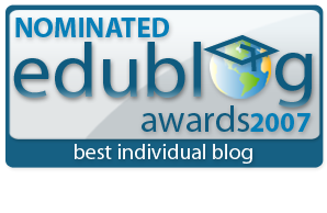 Nominated best individual blog - edublog awards2007